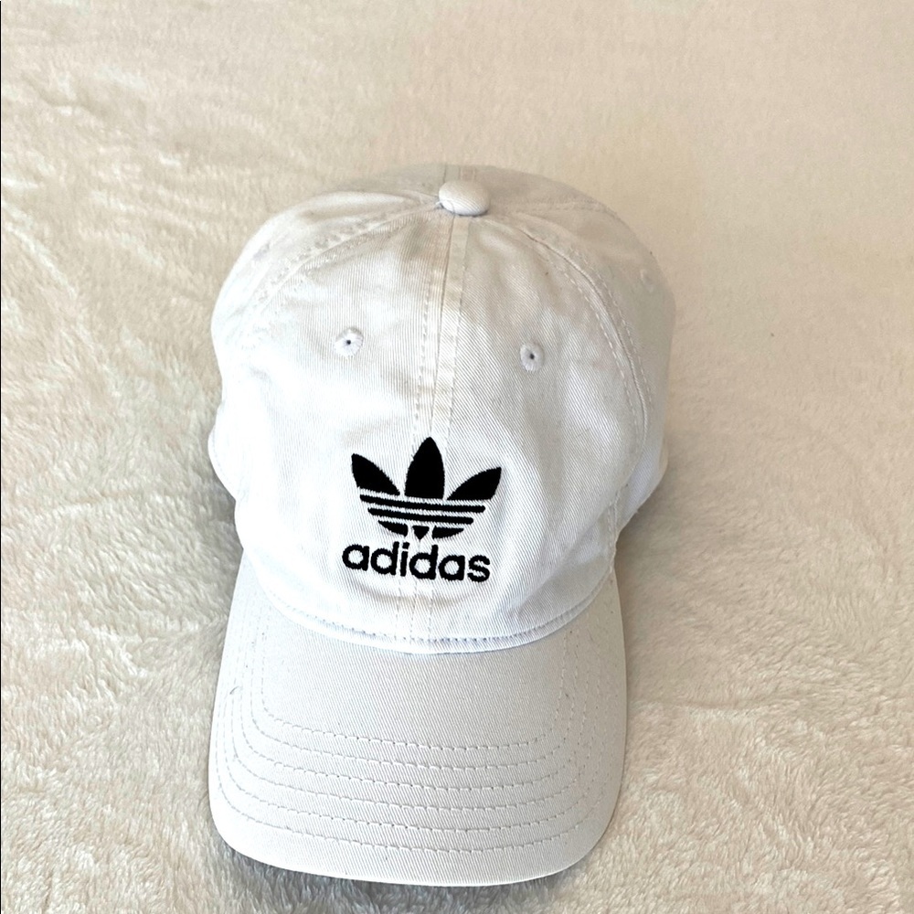 Adidas White and Black Classic Hat